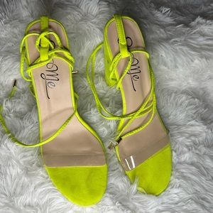 Size 11 Neon Yellow Sandals